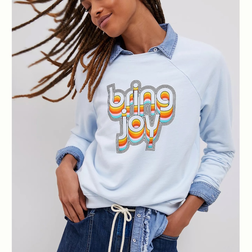 Back When by Anthropologie “Bring Joy” Sweatshirt